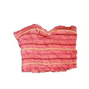 Aerie Size Small Tube Top Coral Stretchy Y2K